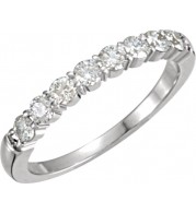 14K White 1/2 CTW Diamond Anniversary Band