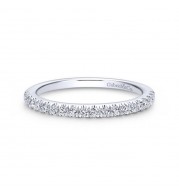 Gabriel & Co. 14k White Gold Contemporary Anniversary Wedding Band