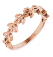 14K Rose Stackable Marquise Design Ring