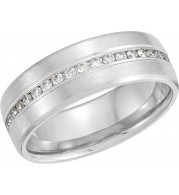 14K White 3/8 CTW Diamond Anniversary Band