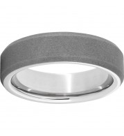 Serinium Beveled Edge Band with Sandblast Finish