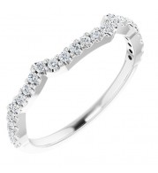 14K White 1/5 CTW Diamond Matching Band