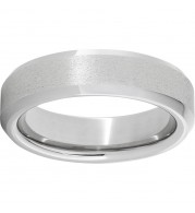 Serinium Beveled Edge Band with Stone Finish and Polished Edges