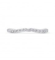 Shah Luxury 14K White Gold Round Diamond Wedding Band