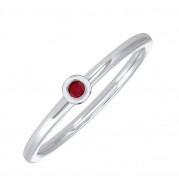 Gems One 10Kt White Gold Garnet (1/20 Ctw) Ring