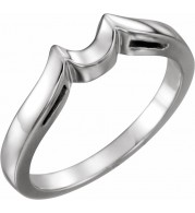 14K White Band for 6.5 mm Round Ring