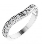 14K White 1/8 CTW Diamond Matching Band