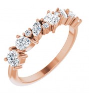 14K Rose 7/8 CTW Diamond Anniversary Band