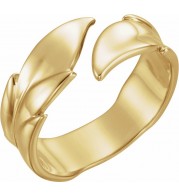 14K Yellow Leaf Ring