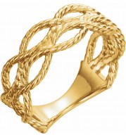 14K Yellow Rope Ring