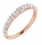 14K Rose 3/4 CTW Diamond Anniversary Band