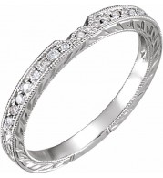 14K White  1/10 CTW Diamond Band