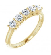 14K Yellow 1/2 CTW Diamond Anniversary Band