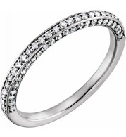 14K White 1/3 CTW Diamond Matching Band