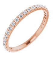 14K Rose 1/3 CTW Diamond French-Set Anniversary Band