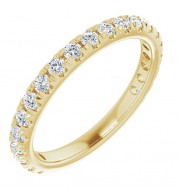 14K Yellow 5/8 CTW Diamond French-Set Anniversary Band