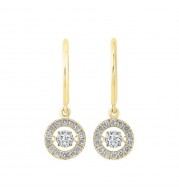 Gems One 14KT Yellow Gold & Diamond Rhythm Of Love Fashion Earrings  - 1 ctw