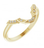 14K Yellow .025 CTW Diamond Matching Band