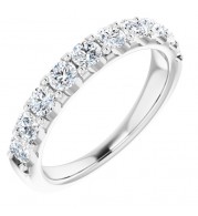 14K White 1 CTW Diamond Anniversary Band