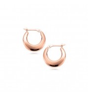 Carla 14K Rose Gold Small Polished Hoop Earrings