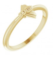 14K Yellow Stackable Bee Ring