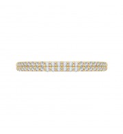 Shah Luxury 14K Yellow Gold Round Diamond Half-Eternity Wedding Band