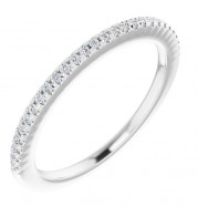 14K White 1/8 CTW Diamond French-Set Anniversary Band