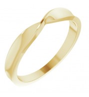 14K Yellow 3 mm Stackable Twist Ring