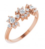 14K Rose 3/8 CTW Diamond Anniversary Band