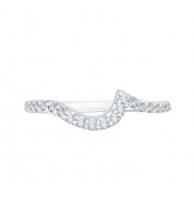 Shah Luxury 14K White Gold Round Diamond Half-Eternity Wedding Band