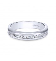 Gabriel & Co. 14k White Gold Contemporary Anniversary Wedding Band