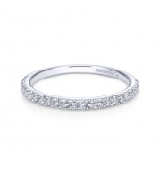 Gabriel & Co. 14k White Gold Contemporary Anniversary Wedding Band