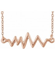 14K Rose Heartbeat 16-18 Necklace
