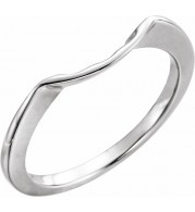 14K White Matching Band for 5.8 mm Ring