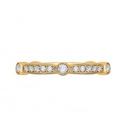 Shah Luxury 14K Yellow Gold Round Diamond Wedding Band