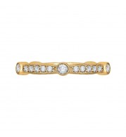 Shah Luxury 14K Yellow Gold Round Diamond Wedding Band