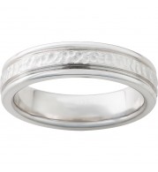 Serinium Rounded Edge Band with Hammered Hand Finish