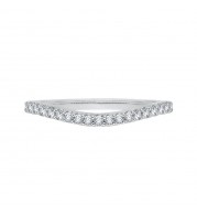 Shah Luxury 14K White Gold Round Diamond Wedding Band