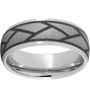Serinium Domed Band with Entwine Laser Engraving