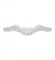 Shah Luxury 14K White Gold Diamond Wedding Band