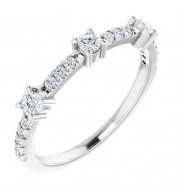 14K White 1/3 CTW Diamond Anniversary Band