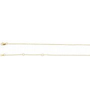 14K Yellow 1 mm Adjustable Diamond-Cut Cable Chain 6 1/2-7 1/2 Bracelet