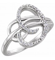 14K White 1/6 CTW Diamond Ring