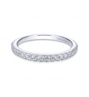 Gabriel & Co. 14k White Gold Contemporary Anniversary Wedding Band