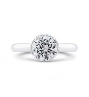 Shah Luxury 14K White Gold Diamond Engagement Ring (Semi-Mount)