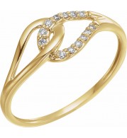 14K Yellow .08 CTW Diamond Ring