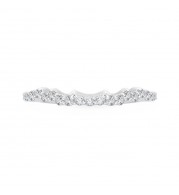 Shah Luxury 14K White Gold Round Diamond Wedding Band