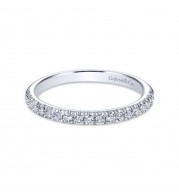 Gabriel & Co. 14k White Gold Contemporary Diamond Wedding Band