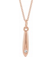 14K Rose .03 CTW Diamond Geometric 16-18 Necklace