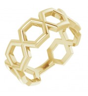 14K Yellow Geometric Ring